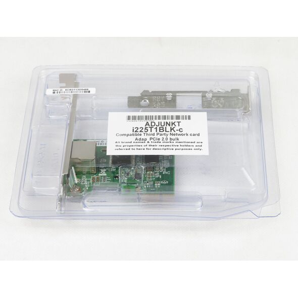 Intel I225-T1 - Εσωτερικό - Ενσύρματο - PCI Express - Ethernet - 2500 Mbit/s - Πράσινο - Γκρι
