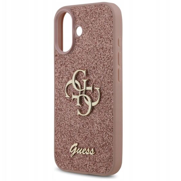 Etui Guess Fixed Glitter Big 4G do iPhone 17 różowy