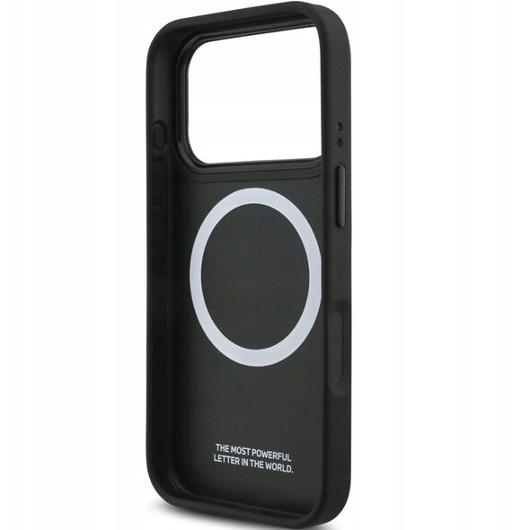 Etui BMW M Tricolor Metal Logo MagSafe do Apple iPhone 17 Pro czarny