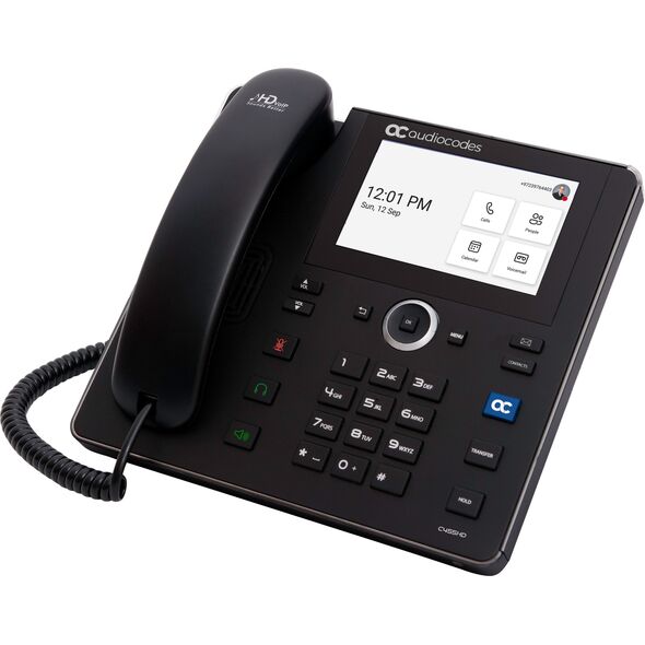 AudioCodes C455HD telefon VoIP Czarny 8 linii TFT