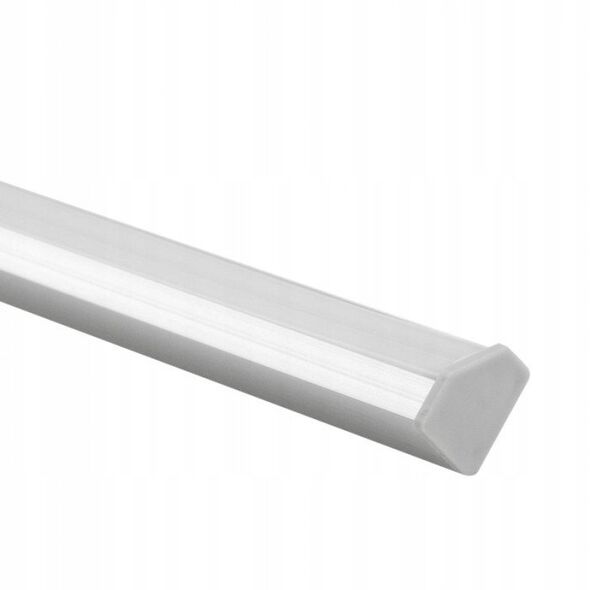 Profil Led R02 narożny Eco Light EC20621 2m aluminium anodowany + klosz mleczny