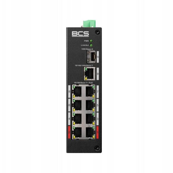 BCS-L-SP0801G-1SFP(2) BCS Switch 8x PoE, 1x RJ45, 1x SFP Gigabit