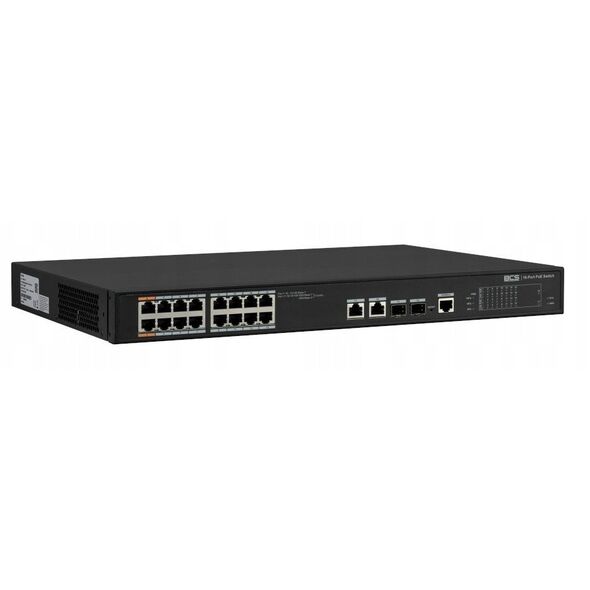 BCS-L-SP1602G-2SFP-M(2) BCS Switch zarządzalny 16x PoE, 2x RJ45, 2x SFP Gigabit