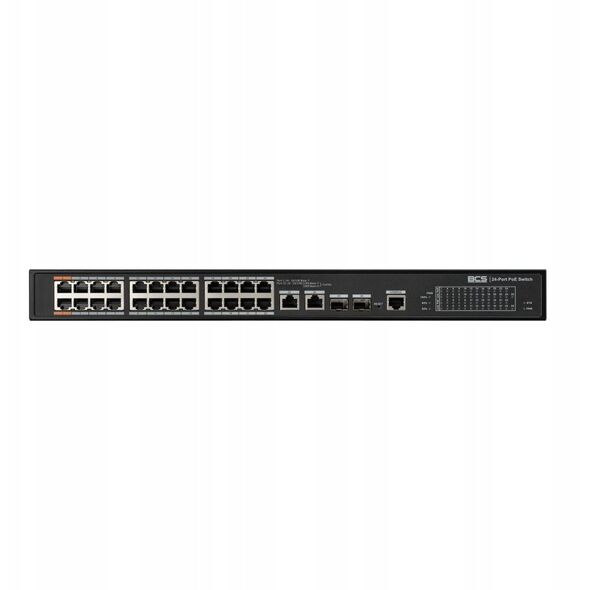 BCS-L-SP2402G-2SFP-M(2) BCS Switch zarządzalny 24x PoE, 2x RJ45, 2x SFP Gigabit