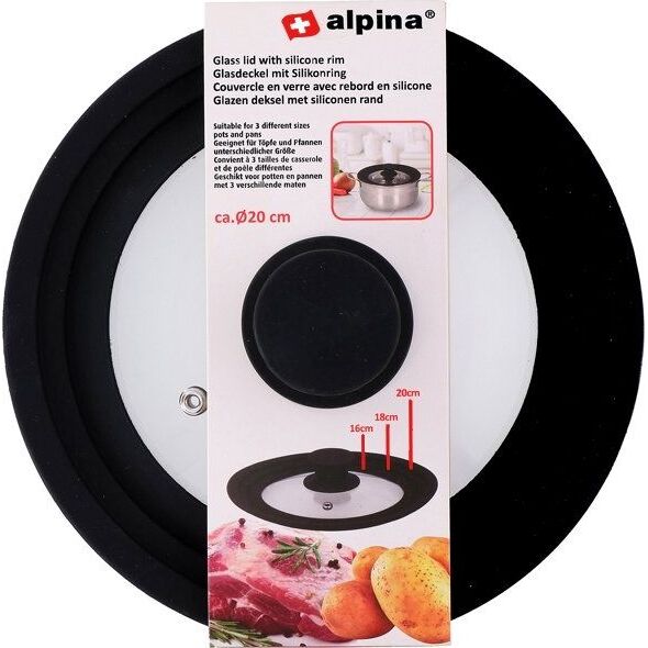 Alpina Szklana pokrywa do patelni 20 cm