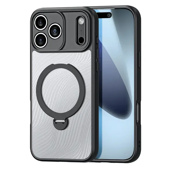 Θήκη DuxDucis Aimo Mag με μαγνητικό δακτύλιο και βάση για iPhone 17 Pro – μαύρο