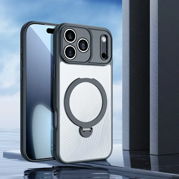 Θήκη DuxDucis Aimo Mag με μαγνητικό δακτύλιο και βάση για iPhone 17 Pro – μαύρο