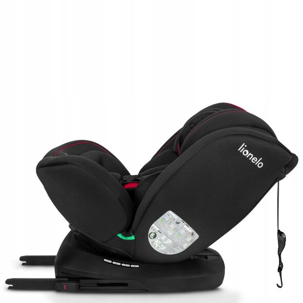 Automobilinė kėdutė Lionelo Bastiaan I-size, 0-36 kg, Black Red