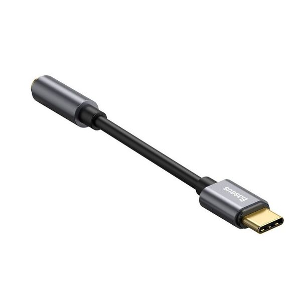 Baseus Αντάπτορας USB Type C - 3.5mm M/F με καλώδιο BASEUS γκρι CATL54-0G έως 12 άτοκες Δόσεις