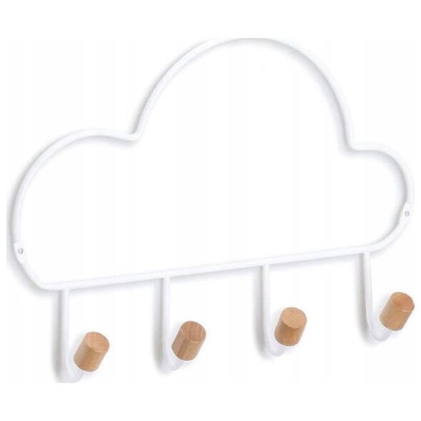 Zeller Κρεμάστρα πόρτας σε σχήμα σύννεφου με γάντζους, μέταλλο