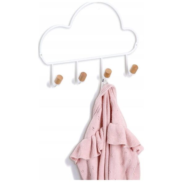 Zeller Κρεμάστρα πόρτας σε σχήμα σύννεφου με γάντζους, μέταλλο