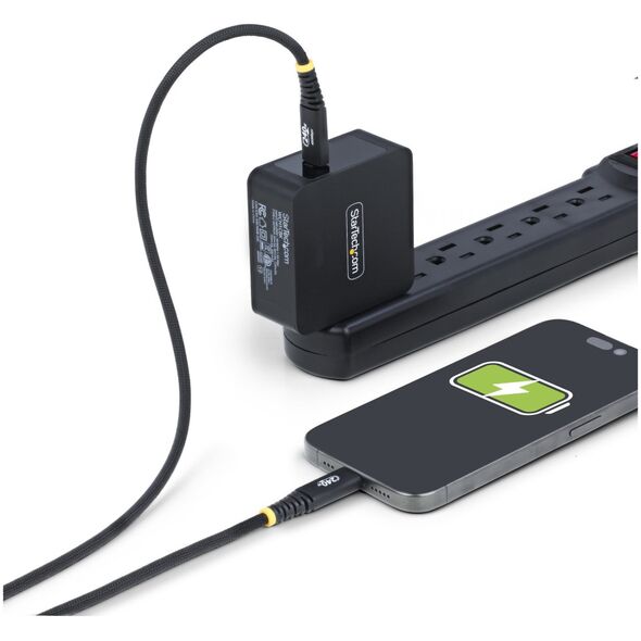 STARTECH.COM 2μ USB-C καλώδιο φόρτισης 240W 5A PD EPR καλώδιο γρήγορης φόρτισης καλώδιο φόρτισης φορητού υπολογιστή νάιλον πλεκτό πιστοποιημένο από USB-IF