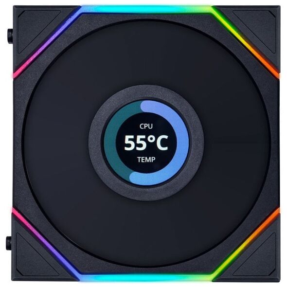 Ανεμιστήρας Lian Li Uni Fan TL LCD 120 RGB 3-pack + Hub (12TLLCD3B)