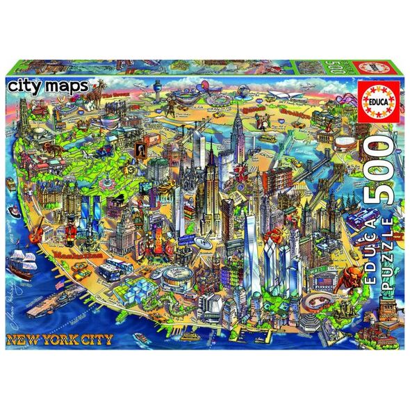 Educa Παζλ 500 Κομμάτια Χάρτης Νέας Υόρκης