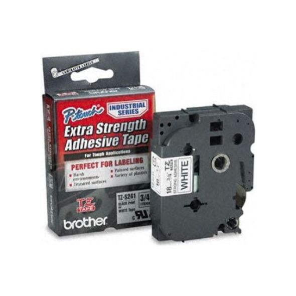 18mm ΜΑΥΡΗ ΣΕ ΛΕΥΚΟ ΚΟΛΛΗΤΙΚΗ ΤΑΙΝΙΑ (TZS241)