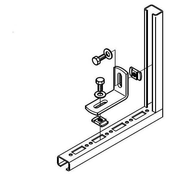 Γωνία για ράγες WM0-35 BIS 90 μοιρών Walraven