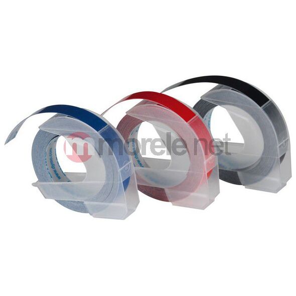 DYMO ταινίες για ανάγλυφες ετικέτες 3D κόκκινο/μπλε/μαύρο (s0847750) λευκή εκτύπωση