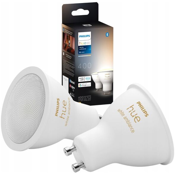 Signify Philips Hue White Ambiance GU10 Διπλό Πακέτο 2x350lm