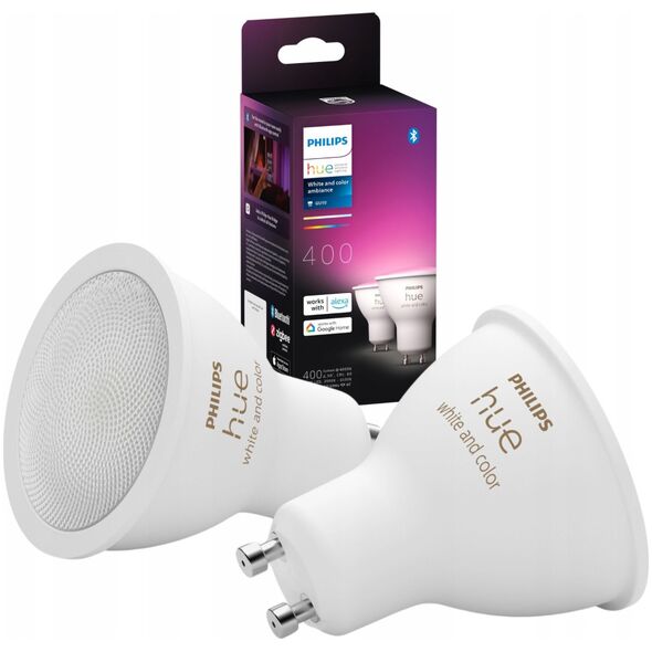 Signify Philips Hue White & Col. Amb. GU10 Διπλό Πακέτο 2x350lm*