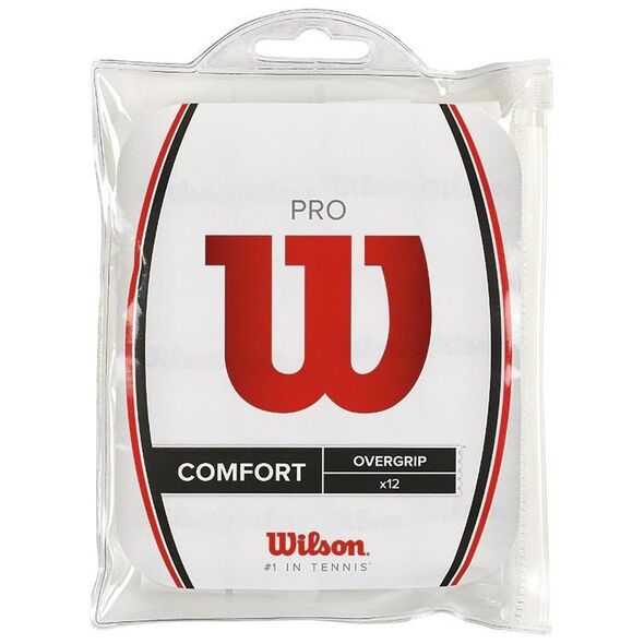 Wilson Pro Overgrip, λευκό, 12 τεμ.