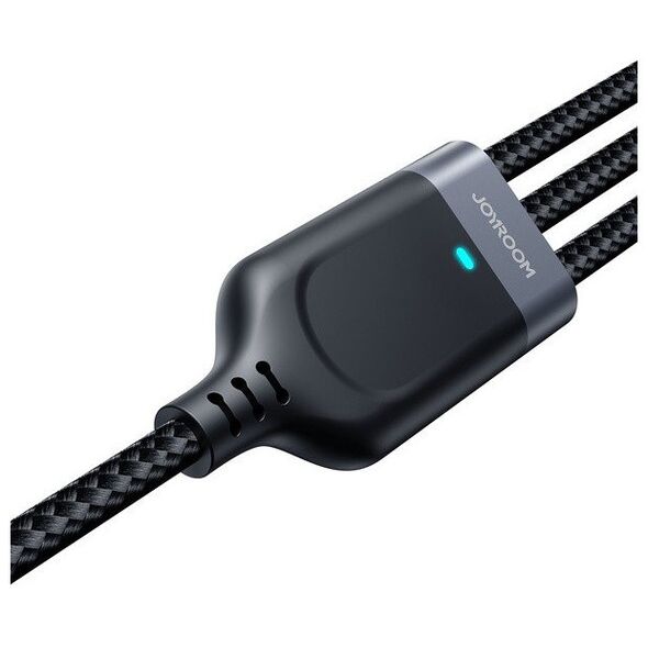 Καλώδιο JOYROOM Multi-Use Series S-A18 3w1 USB-A - Lightning / USB-C / micro USB 0.3m - μαύρο
