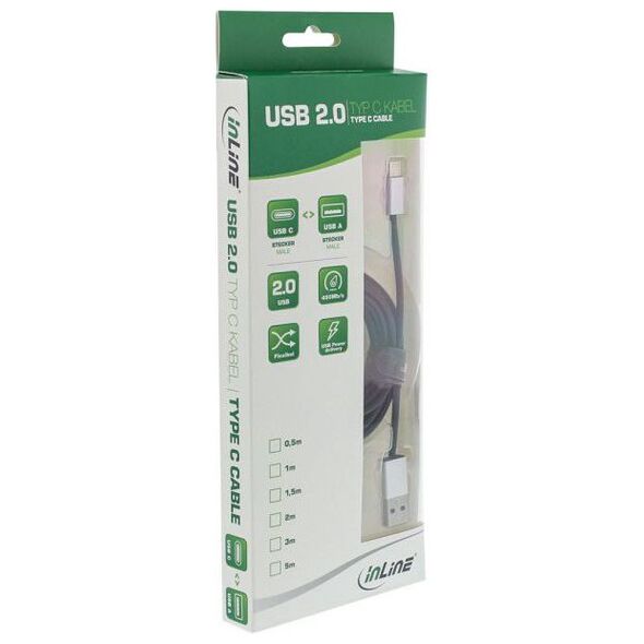 Καλώδιο USB InLine USB-A - USB-C 1.5 m Μαύρο (35834)