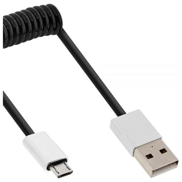 Καλώδιο USB InLine USB-A - microUSB 3 m Μαύρο (31730R)