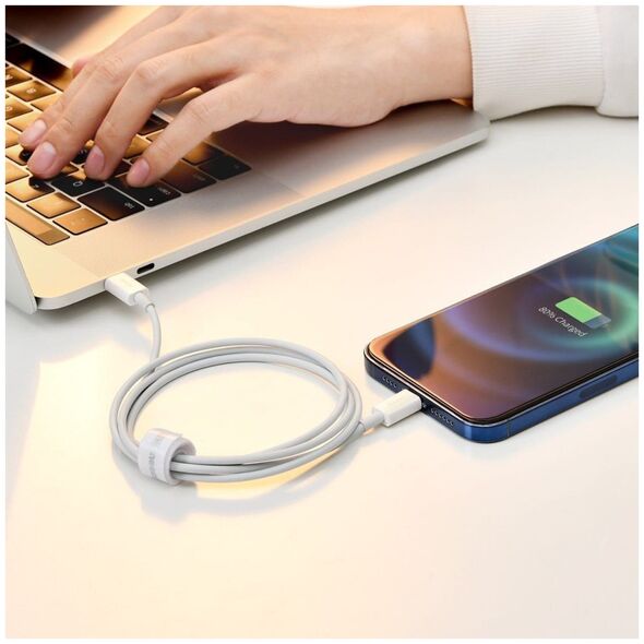 Καλώδιο USB Baseus USB-C - Lightning 1.5 m Λευκό (CATLYS-B02)