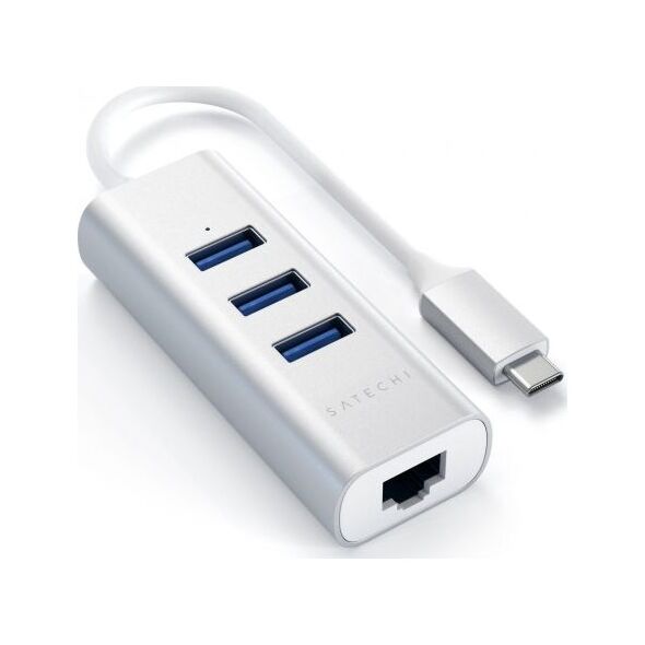HUB USB Satechi 1x RJ-45 + 3x USB-A 3.0 (ST-TC2N1USB31AS)