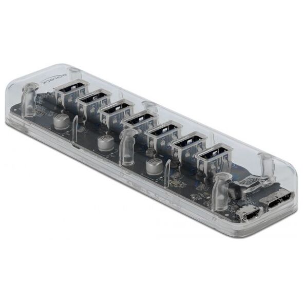 HUB USB Delock 1x microUSB  + 7x USB-A 3.0 (64088)