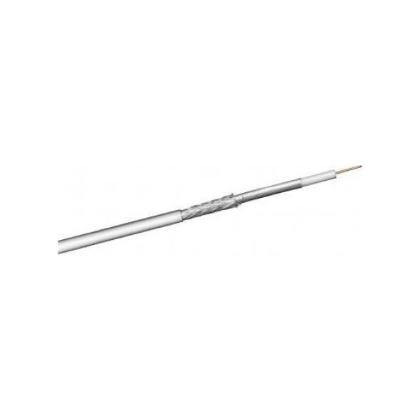 Καλώδιο Goobay 100 dB ομοαξονικό καλώδιο κεραίας, διπλή θωράκιση, CCS, 250 m, λευκό - Μήκος καλωδίου 250 m