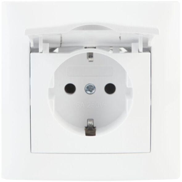 Πρίζα με καπάκι τύπου: schuko VCX LC 18 Λευκό