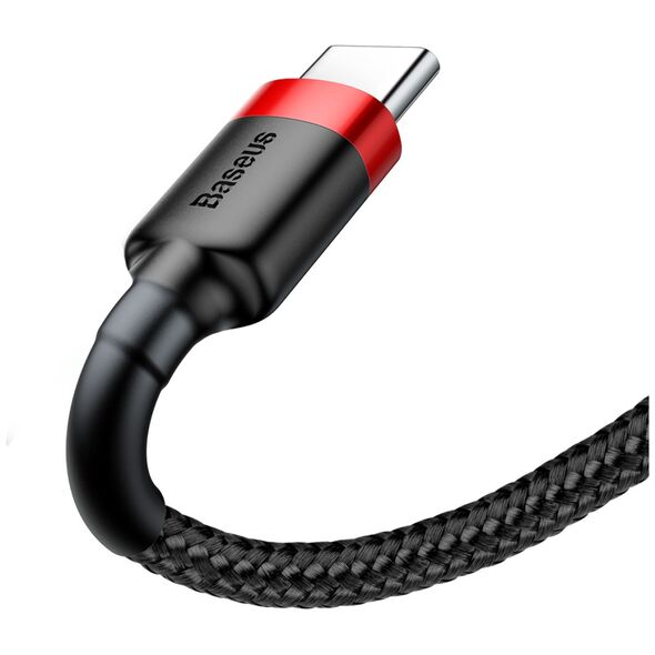 Καλώδιο USB Baseus USB-A - USB-C 0.5 m Μαύρο-κόκκινο (CATKLF-A91)
