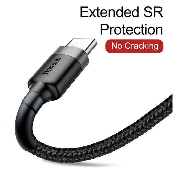 Καλώδιο USB Baseus USB-A - USB-C 0.5 m Μαύρο-γκρι (CATKLF-AG1)