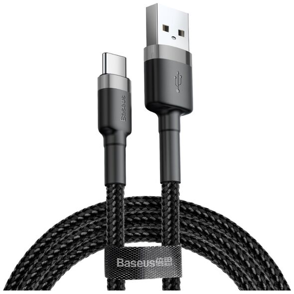 Καλώδιο USB Baseus USB-A - USB-C 2 m Μαύρο-γκρι (CATKLF-CG1)