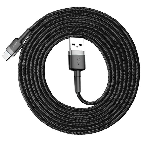 Καλώδιο USB Baseus USB-A - USB-C 2 m Μαύρο-γκρι (CATKLF-CG1)
