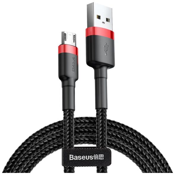 Καλώδιο USB Baseus USB-A - microUSB 3 m Μαύρο-κόκκινο (CAMKLF-H91)