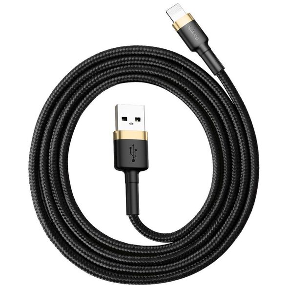 Καλώδιο USB Baseus USB-A - Lightning 1 m Μαύρο-Χρυσό (CALKLF-BV1)