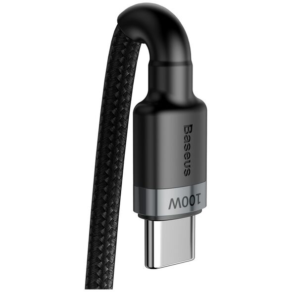 Καλώδιο USB Baseus USB-C - USB-C 2 m Μαύρο-γκρι (BSU1006GRYBLK)