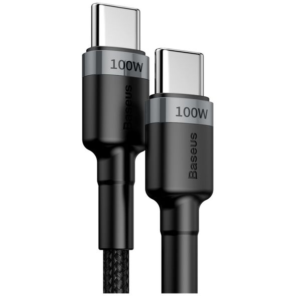 Καλώδιο USB Baseus USB-C - USB-C 2 m Μαύρο-γκρι (BSU1006GRYBLK)