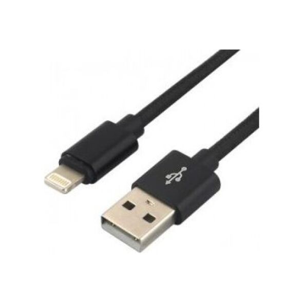 Καλώδιο USB EverActive USB-A - Lightning 1.2 m Μαύρο (CBB-1.2IB)