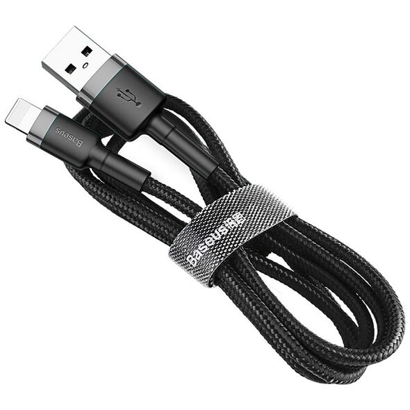 Καλώδιο USB Baseus USB-A - Lightning 2 m Μαύρο-γκρι (6953156275010)