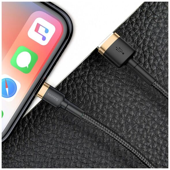 Καλώδιο USB Baseus USB-A - Lightning 3 m Μαύρο-Χρυσό (CALKLF-RV1)