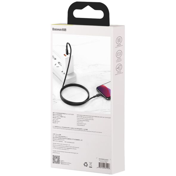 Καλώδιο USB Baseus USB-C - Lightning 1 m Μαύρο (CATLGD-01)