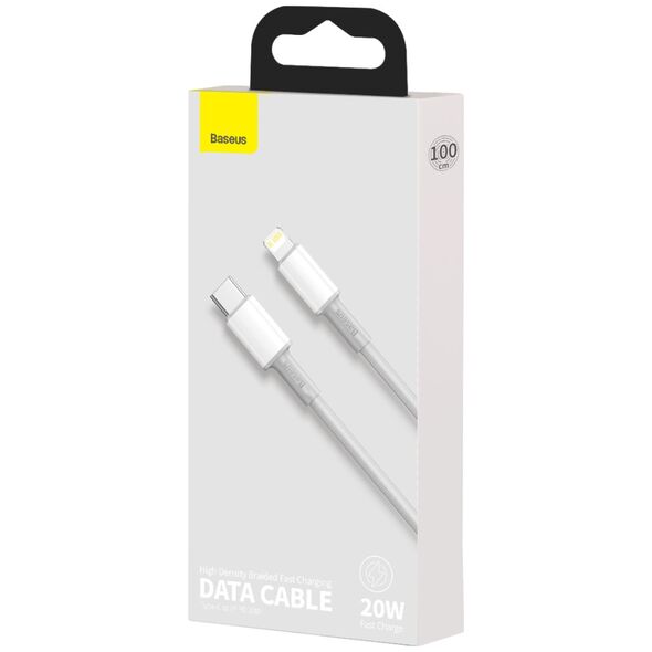 Καλώδιο USB Baseus USB-C - Lightning 1 m Λευκό (6953156231924)