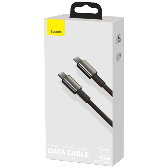 Καλώδιο USB Baseus USB-C - USB-C 2 m Μαύρο (CATWJ-A01)