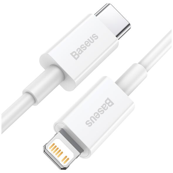 Καλώδιο USB Baseus USB-C - Lightning 1 m Λευκό (baseus_20210428102456)