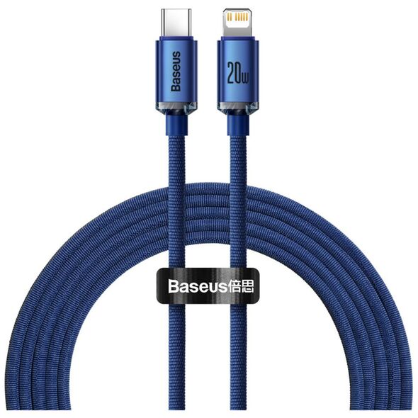 Καλώδιο USB Baseus USB-C - Lightning 2 m Μπλε (BSU3021BLU)