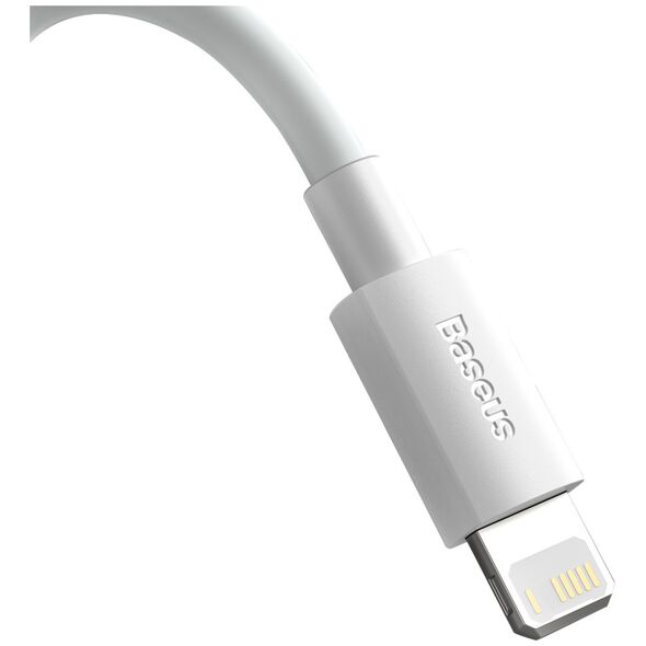 Καλώδιο USB Baseus 2x USB-A - Lightning 1.5 m Λευκό (6953156230316)