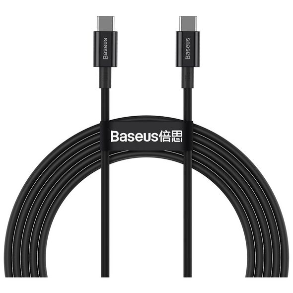 Καλώδιο USB Baseus USB-C - USB-C 2 m Μαύρο (BSU2850BLK)